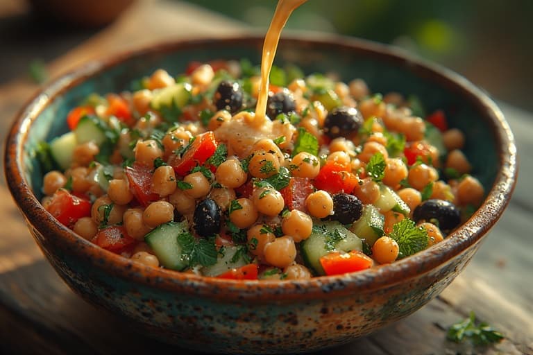 Salada Mediterrânea de Grão-de-Bico
