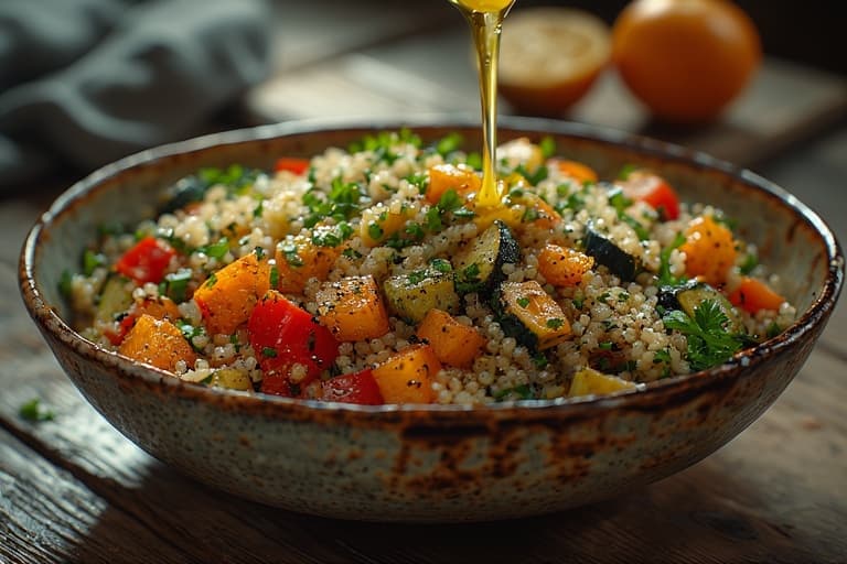Salada de Quinoa Colorida com Legumes Assados